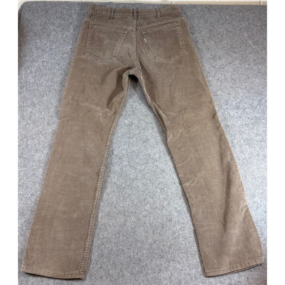 VINTAGE 80s Levis 519 Pants Mens Brown Corduroy Straight Leg Workwear USA 33x31